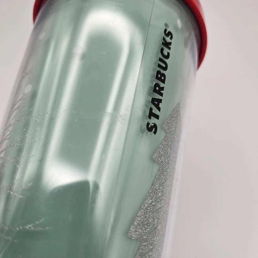 Starbucks 2018 Glitter Christmas Tree Gnome Acrylic Venti Tumbler Cold Cup 24oz